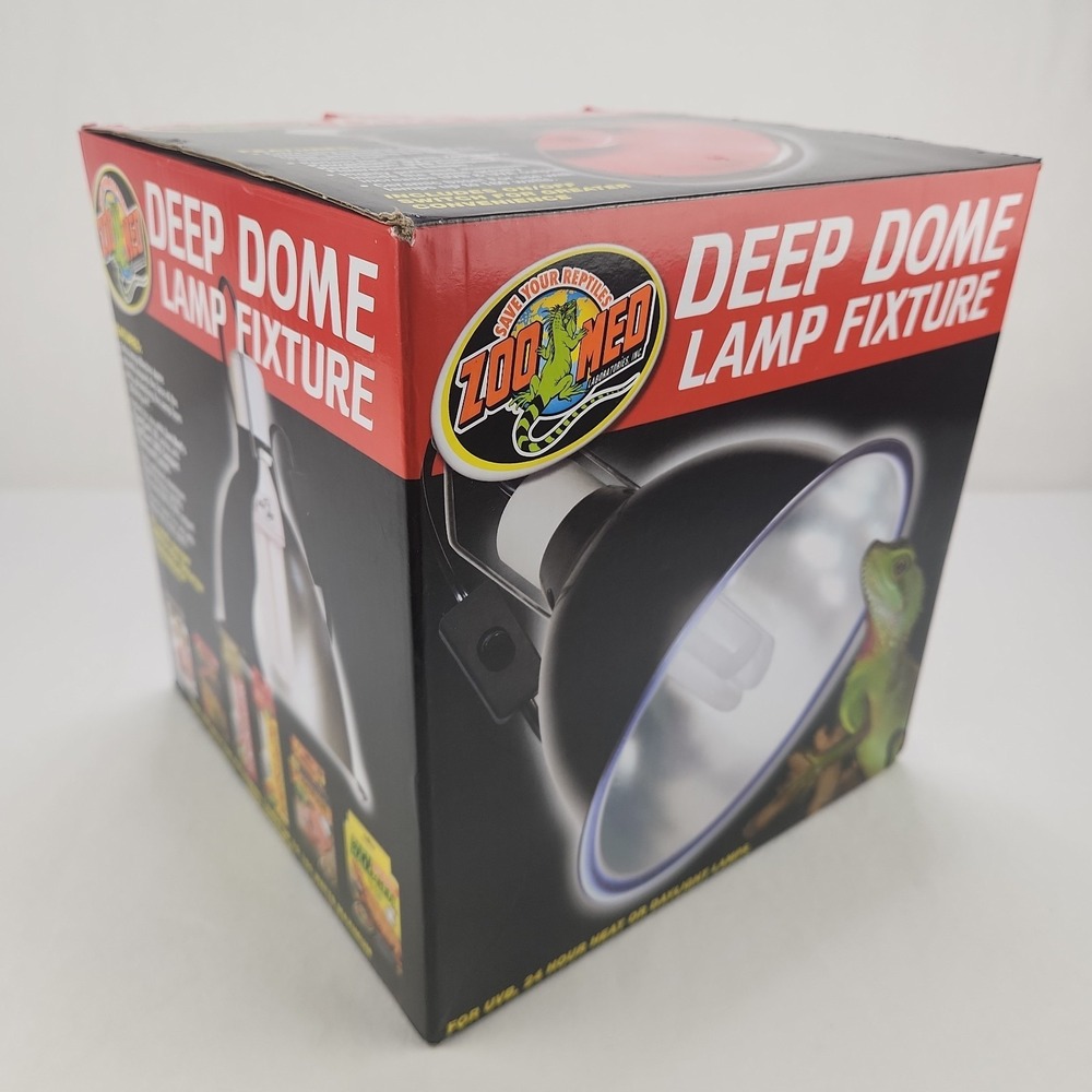 Zoo Med Deep Dome Lamp Fixture for Pets Black 8.5" Diameter 160W